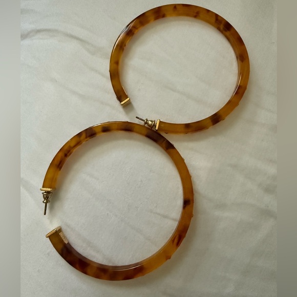 Gas Bijoux large Tortoiseshell hoop Earrings - Picture 2 of 6